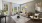 a living room with a large window